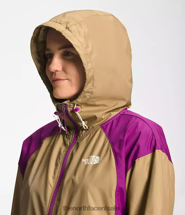 vrouwen hydrenaline jas 2000-25\\ lengte The North Face P464ZN674 kleding kaki steen/paarse cactusbloem/gardenia wit